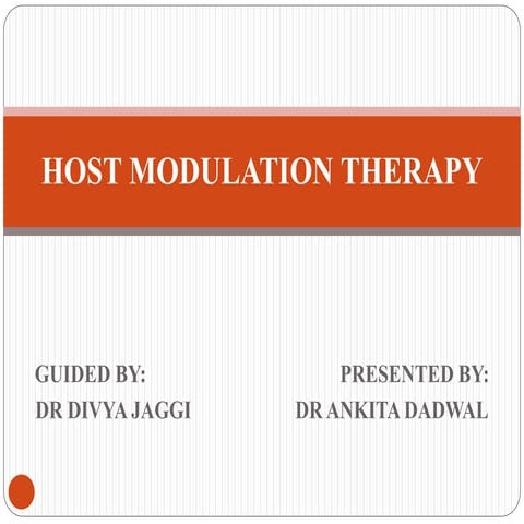 Host modulation therapy