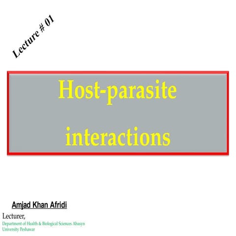 Host Parasite Relationship 