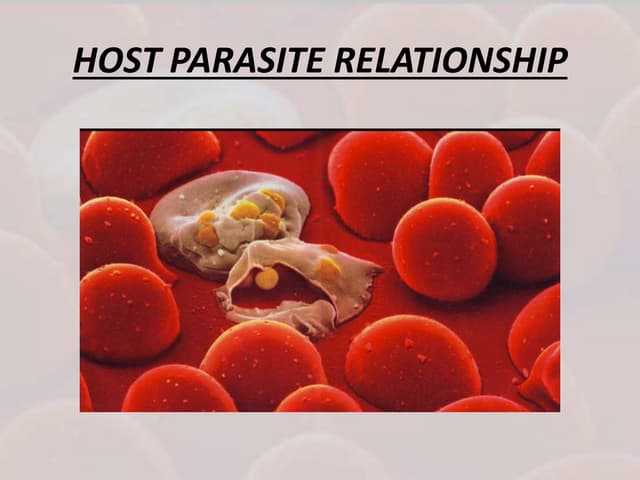 Host parasite relationship 