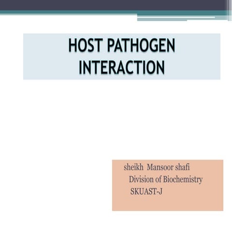 Host pathogen interaction plants