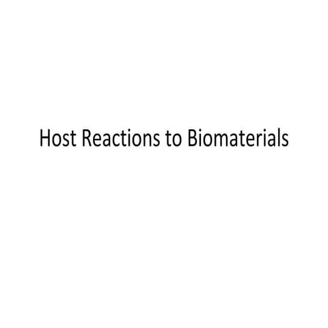 Host reaction