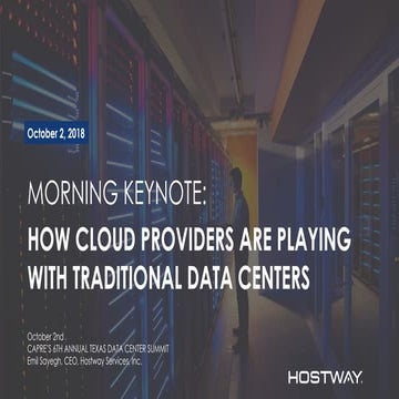 How Cloud Providers are Playing with Traditional Data Center