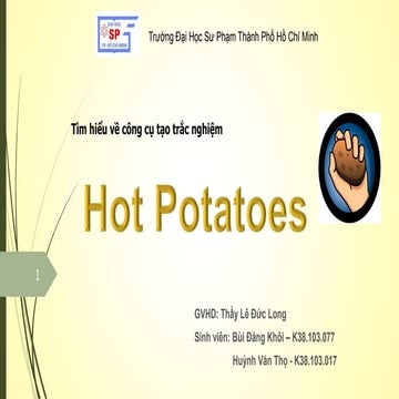 Hot potatoes (1) | PPTX