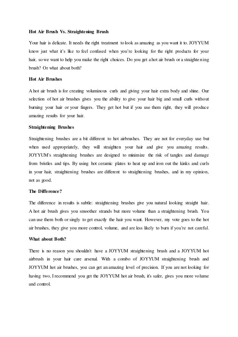 joyyum hair straightening brush