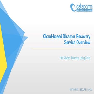Cloud-Based Disaster Recovery Service Overview