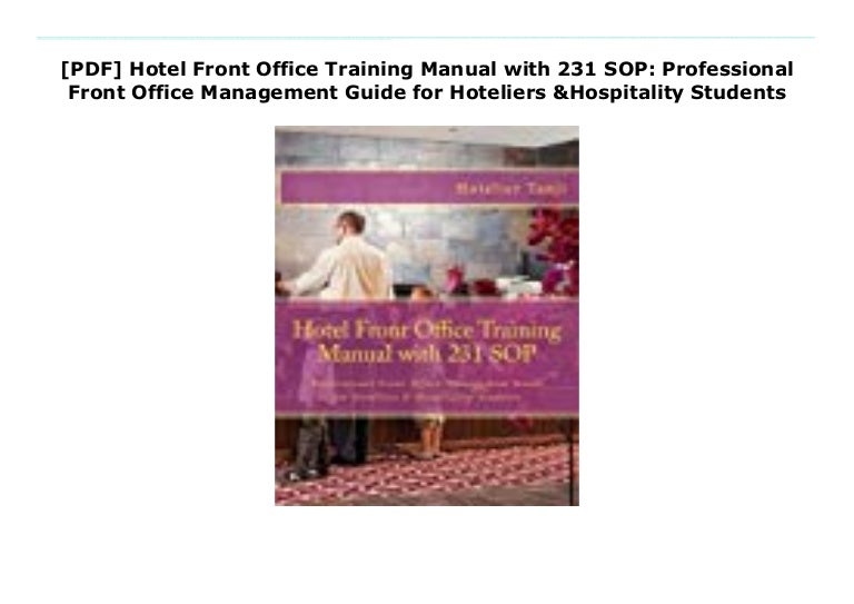 [PDF] Hotel Front Office Training Manual with 231 SOP: Professional F…