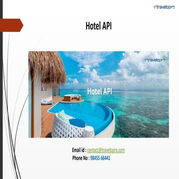 Hotel API | Hotel Booking API | Hotel XML API Integration | PPTX