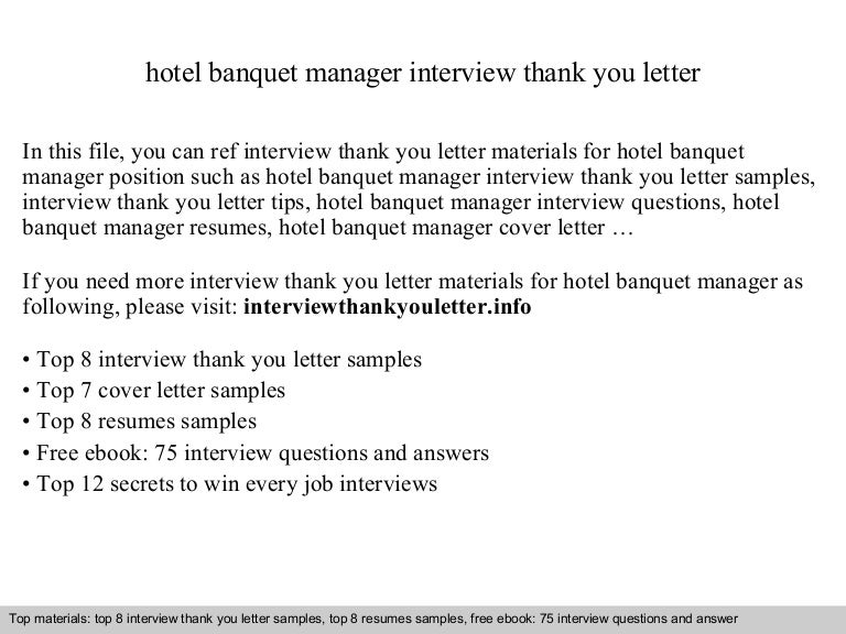 hotel banquet manager