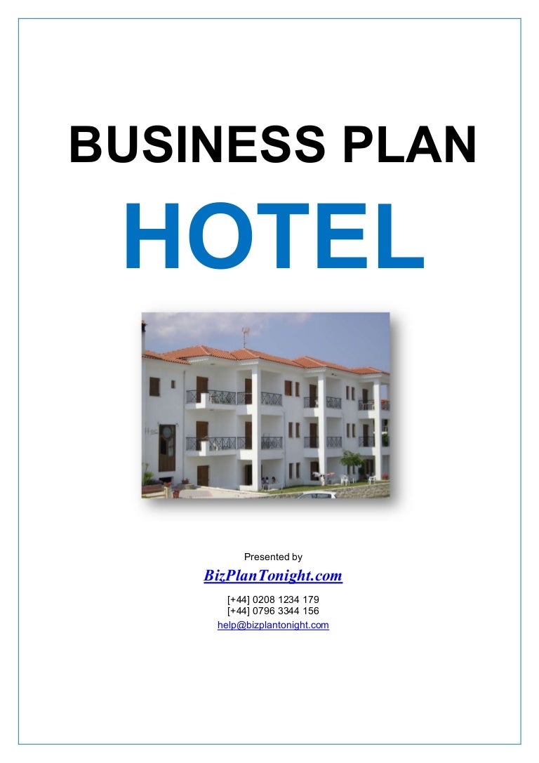 small boutique hotel business plan