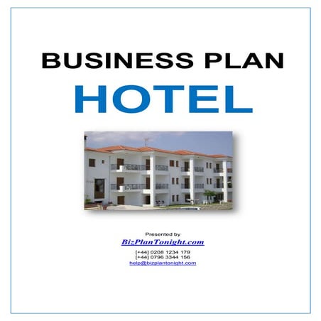 Business Plan for a Hotel