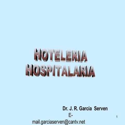 Hoteleria  Hospitalaria