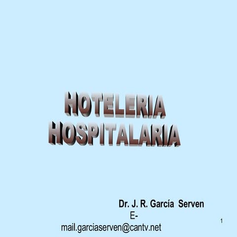 Hoteleria  Hospitalaria