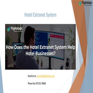 Hotel Extranet System | Hotel API Integration | PPTX