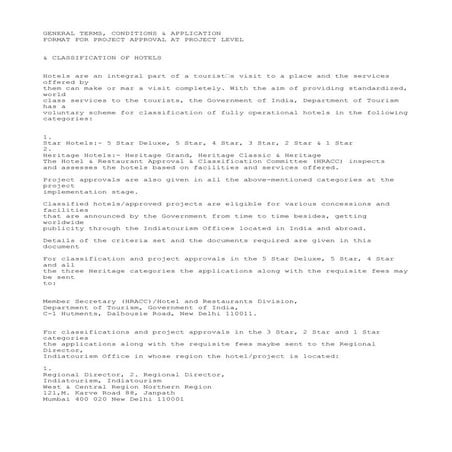 General Terms, Conditions & Application Format For Project Approval At ...