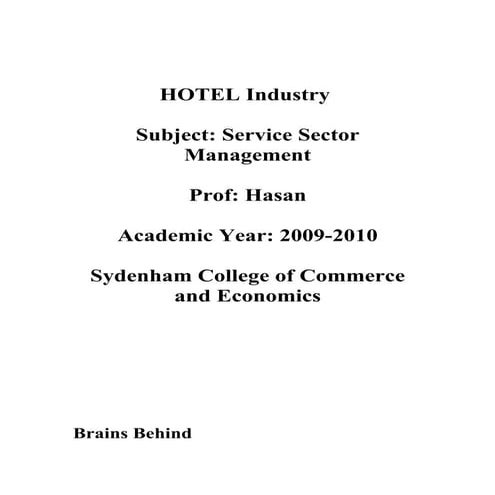 Hotel Industry