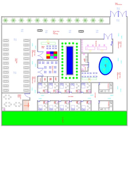 2D Interior Hotel layout