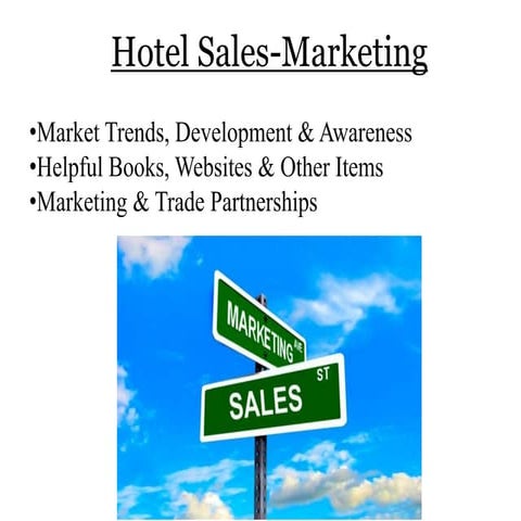 Hotel Sales & Marketing 