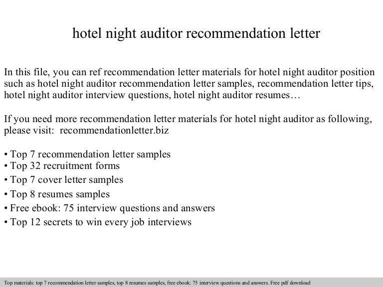 sample hotel night auditor resume