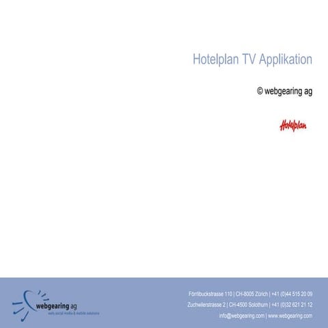 Hotelplan TV Applikation