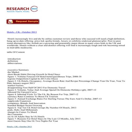 Hotels   uk - october 2013