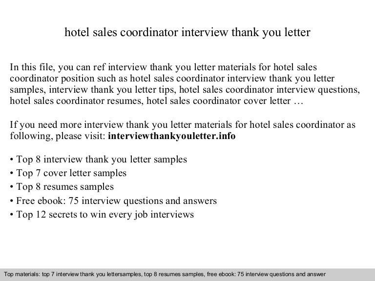 sample sales coordinator cover letter