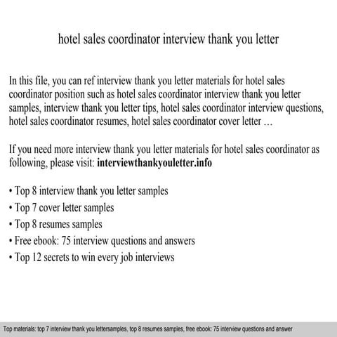 hotel-sales-coordinator-ppt