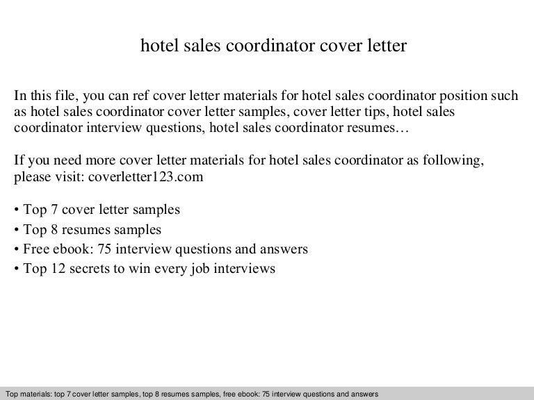 coordinator cover letter samples