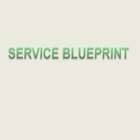 Hotel  service blueprint