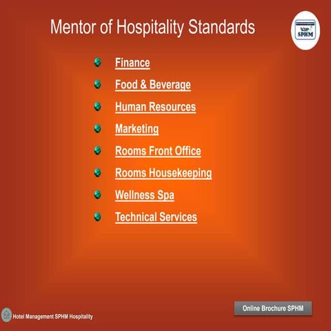 Hotel sop list
