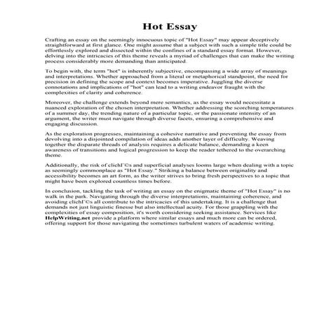 Hot Essay