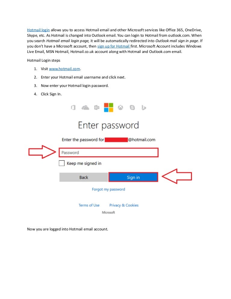 Hotmail Email Sign In Outlook Sign In Email Hotmail Com Login Tipcrewblog