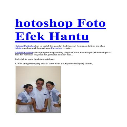 Hotoshop foto efek hantu