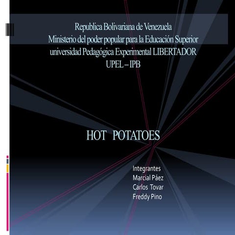 Tutorial hot potatoes crucigrama | PPTX