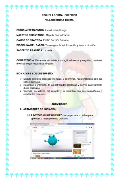 Hot potatoes plan matematicas