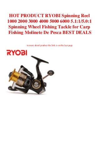 HOT PRODUCT RYOBI Spinning Reel 1000 2000 3000 4000 5000 6000 5.115.01 Spinning Wheel Fishing Tackle for Carp Fishing Molinete De Pesca BEST DEALS