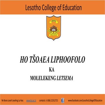 Ho ts'oaea liphoofolo