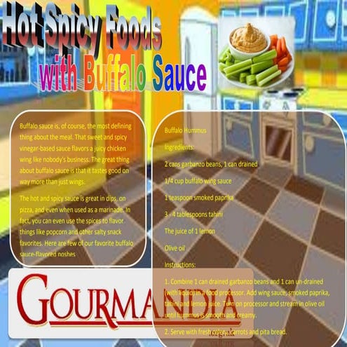 Hot Spicy Foods with Buffalo Sauce