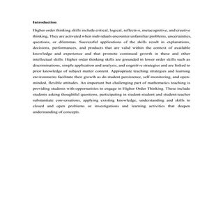 DISCUSSION ISSUES ON HOTS