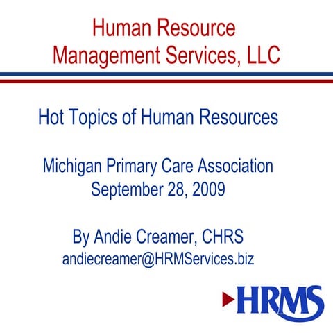 Hot Topics of Human Resources