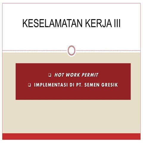 Hot work permit