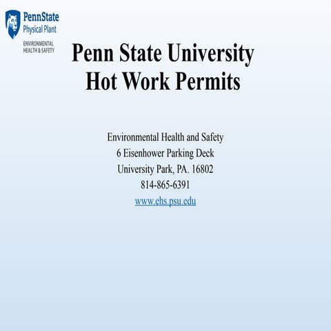 HOT (Welding, cutting, grinding, brazing) WORK SAFETY