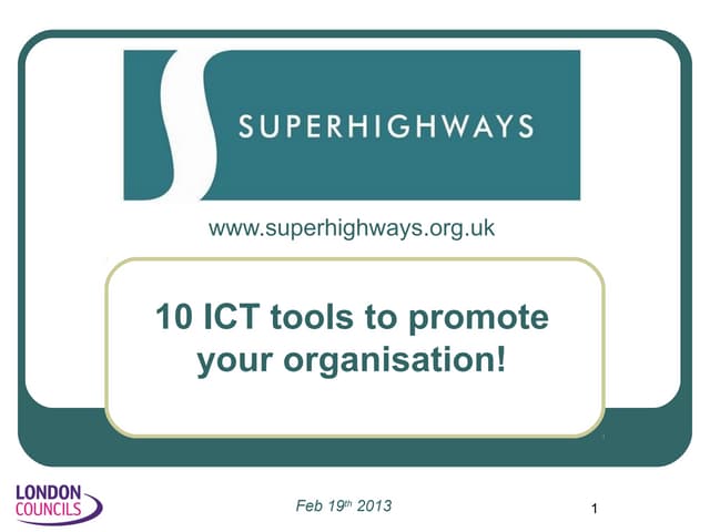 Hounslow 10 ict tools to promote your organisation