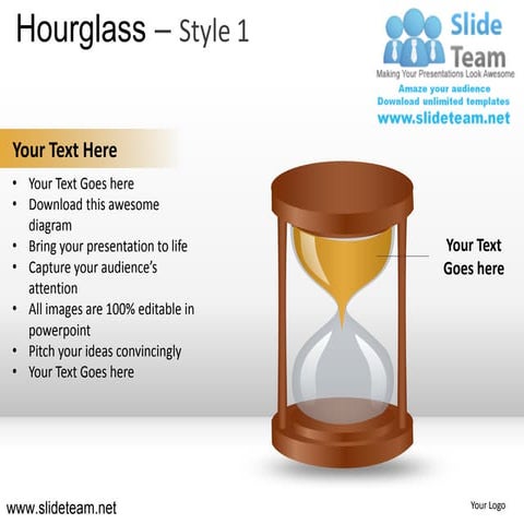 Hourglass  style design 1 powerpoint presentation templates.