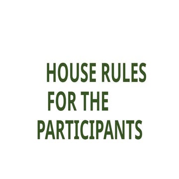 House Rules for Camp - Specific House Rules to Follow | PPTX