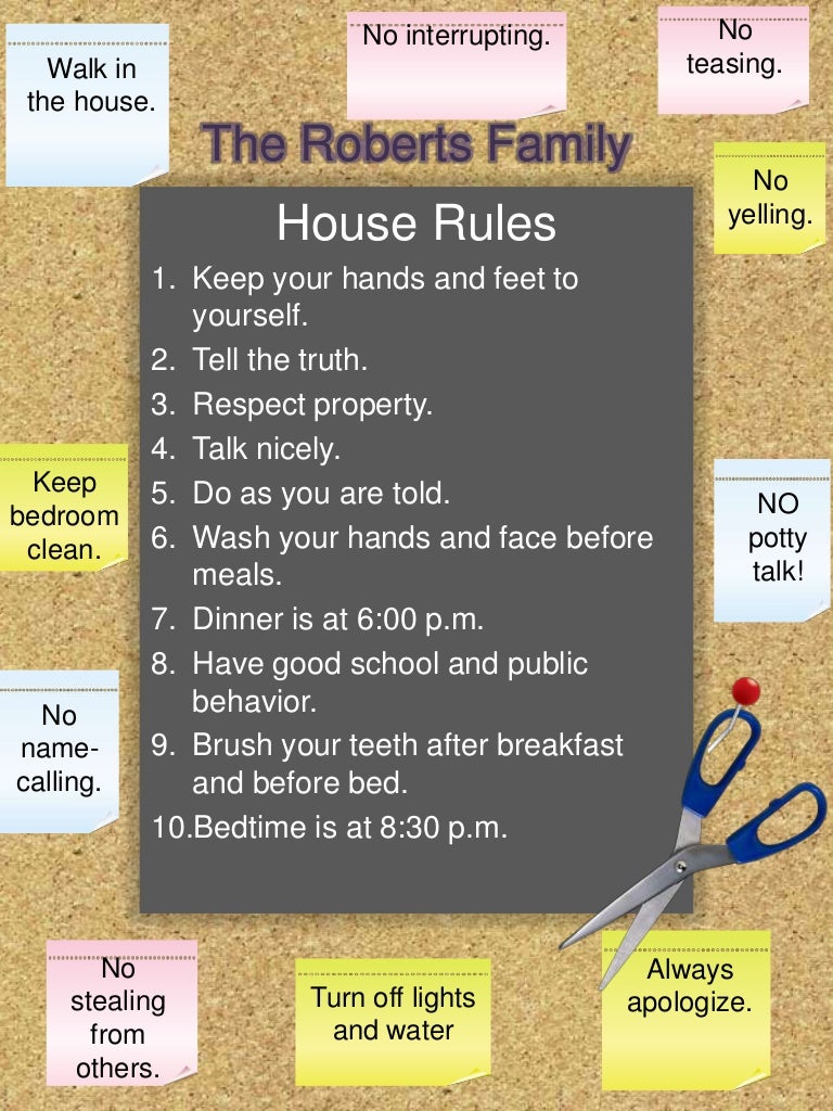 House Rules Chart Ideas