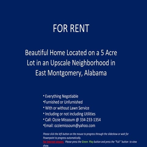 House For Rent in Montgomery Alabama 2009