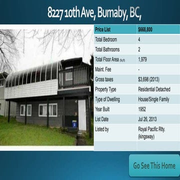 House For in Burnaby With Richmond Realtor