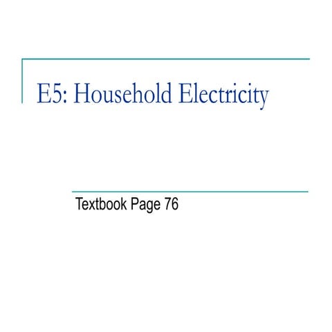 Household Electricity