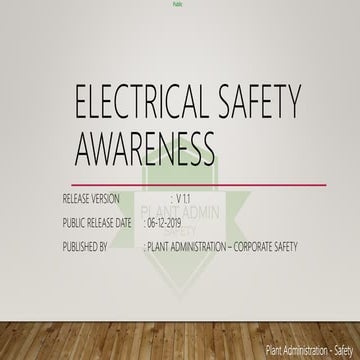 Household electrical safety training   public