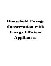 Household energy conservation with ...